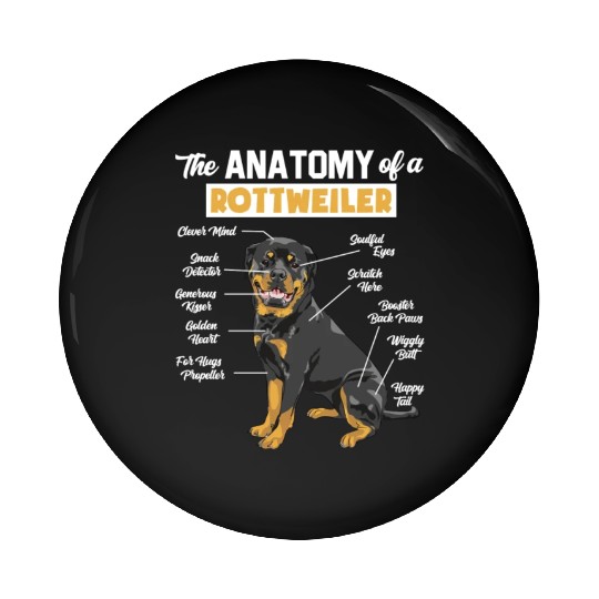 Rottweiler The Anatomy Of A Rottweiler Dog Lover Pin Buttons