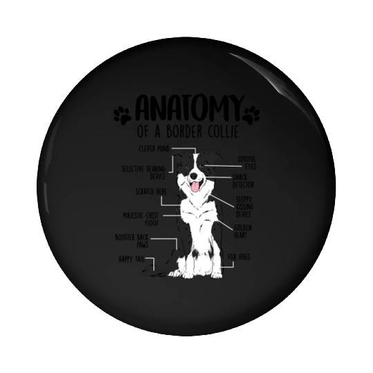 Funny Anatomy Border Collie Dog Lover Pin Buttons