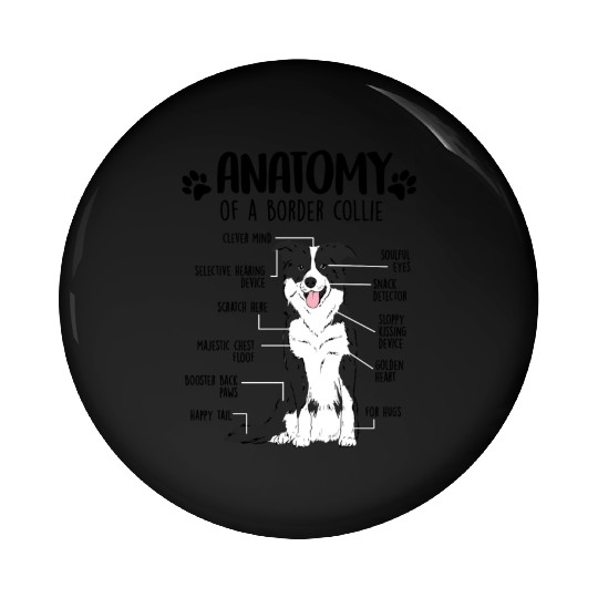 Funny Anatomy Border Collie Dog Lover Pin Buttons