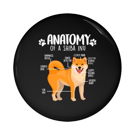 Shiba Inu Funny Anatomy Shiba Inu Dog Lover Pin Buttons