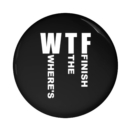 WTF Where's The Finish - Running Runner Pin Buttons