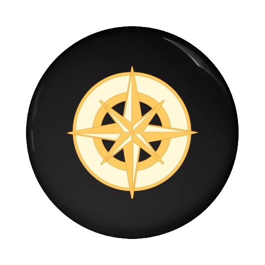 Nautical Compass star / rose, cardinal directions Pin Buttons