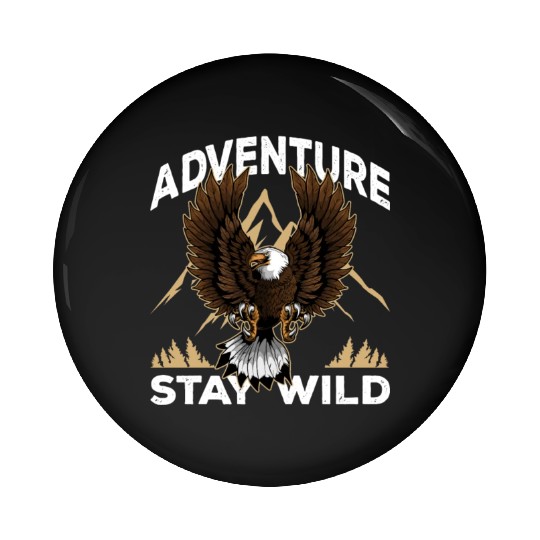 Adventure Lover Bald Eagle Natural Park Camping Pin Buttons
