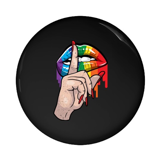 LGBT Rainbow Lips Gay Pride Lesbian Sexy Gift Pin Buttons