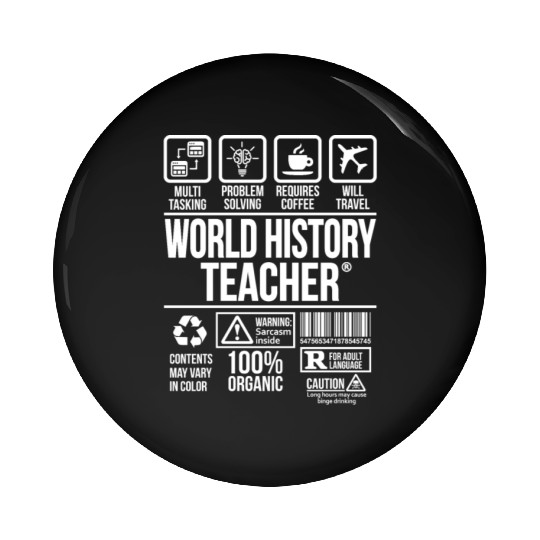 World History Teacher | #TSM Pin Buttons
