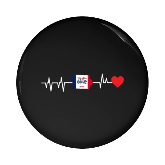 Iowa Heartbeat Gift Pin Buttons