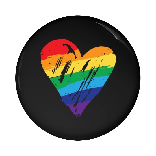 Rainbow Heart - LGBTIQ Gay Pride CSD Queer Pin Buttons