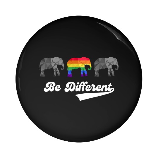 Elephant LGBTQ Rainbow Flag Gay Pride Colorful Pin Buttons