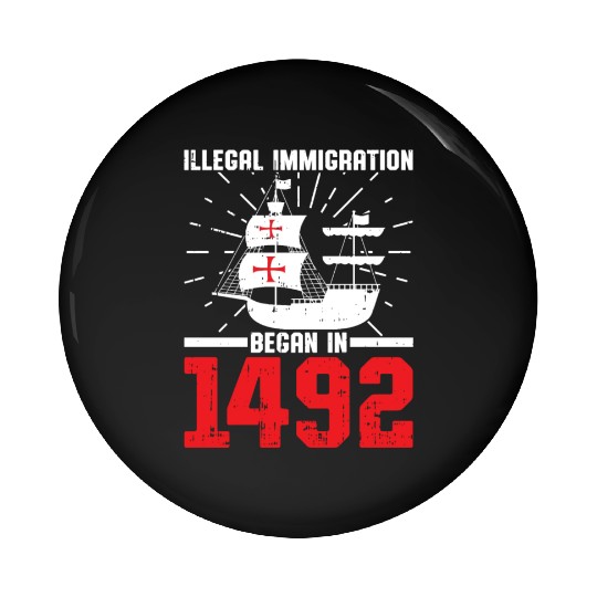 Anti Columbus Day Pin Buttons