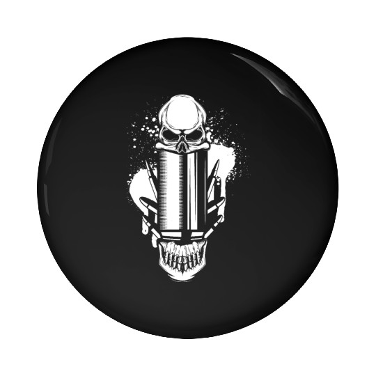 Bullets and Skull Roses Aesthetic Dripping Pattern Pin Buttons