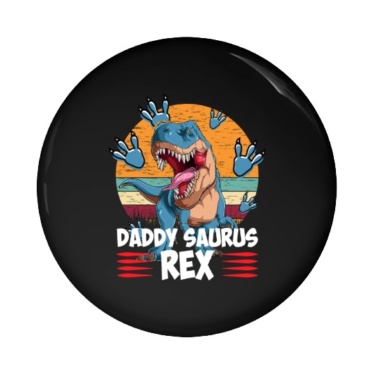 Daddysaurus Papasaurus Pin Buttons