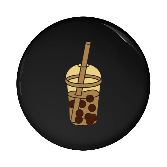 design comic bubble tea Pin Buttons