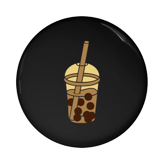 design comic bubble tea Pin Buttons