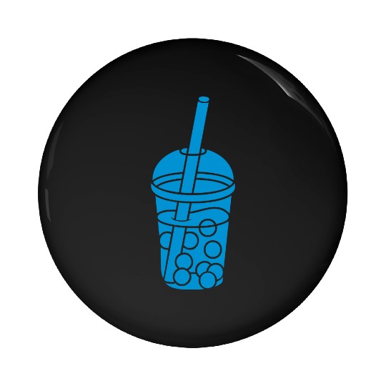Mug design bubble tea Pin Buttons