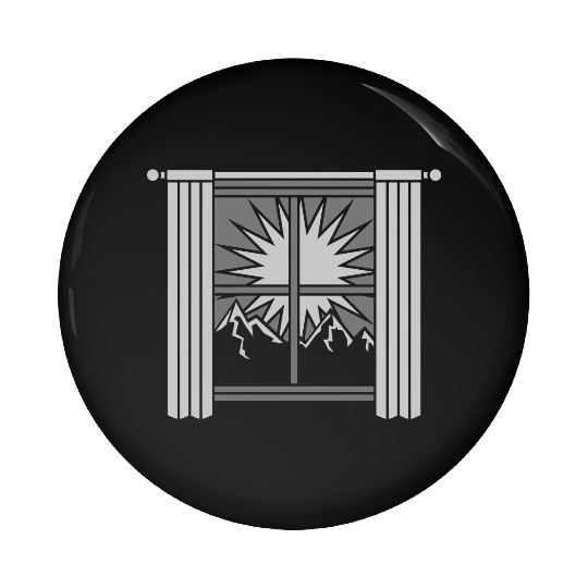 sunrise mountains view window Pin Buttons