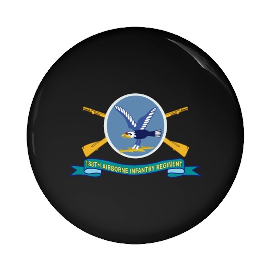 Army 188th Airborne Infantry Regiment w Br SSI Rib Pin Buttons