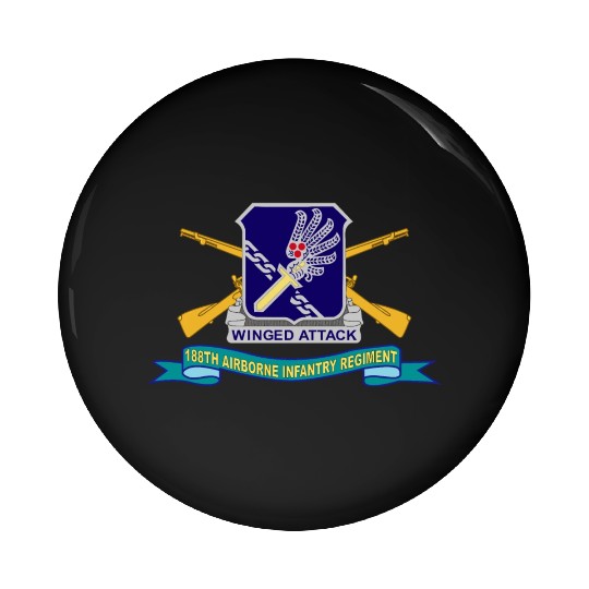 Army 188th Airborne Infantry Regiment w Br DUI Rib Pin Buttons