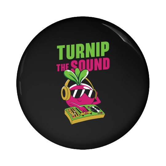Music Turnip Party Music Lover Vegetable Pin Buttons