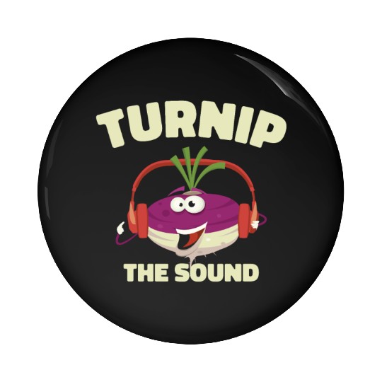 Music Turnip Party Music Lover Vegetable Pin Buttons