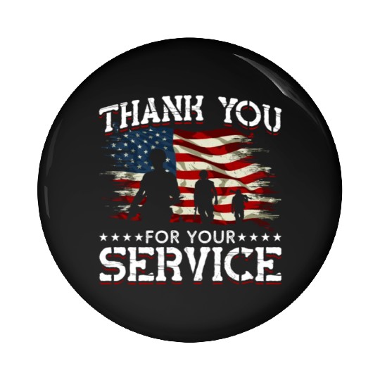 Memorial Day American Flag Patriotic Soldier US Pin Buttons