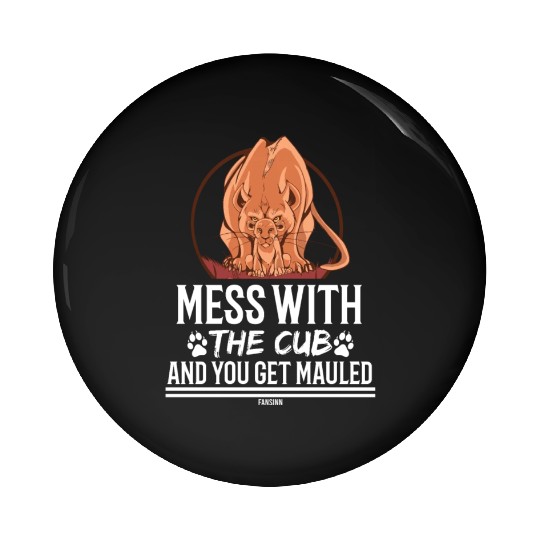 Lion wild African safari tiger cat Pin Buttons