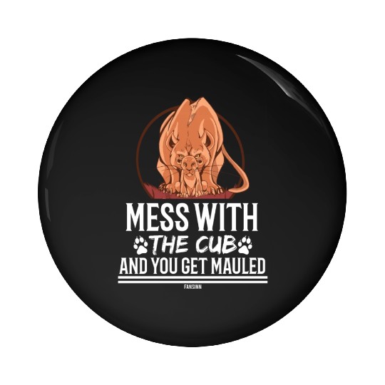 Lion wild African safari tiger cat Pin Buttons