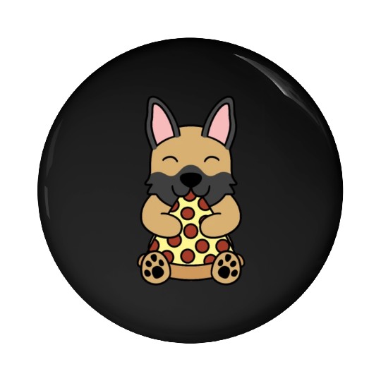 German Shepherd Pizza Lover Pin Buttons