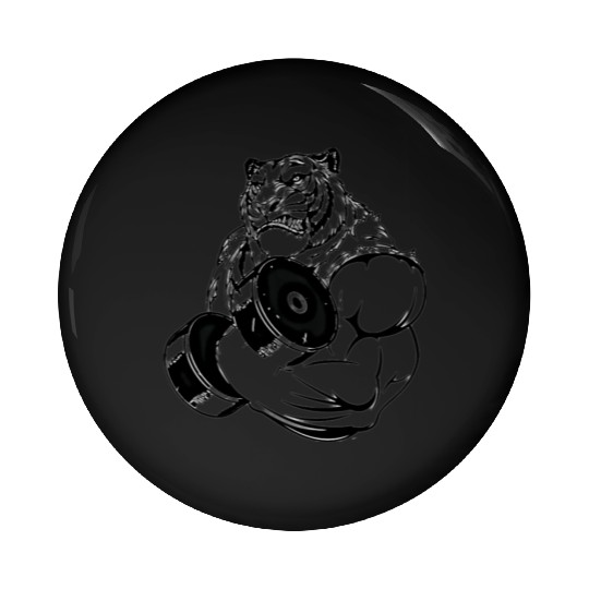 Gym ripped tiger Pin Buttons