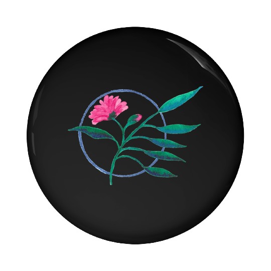 Circle Flower Pin Buttons