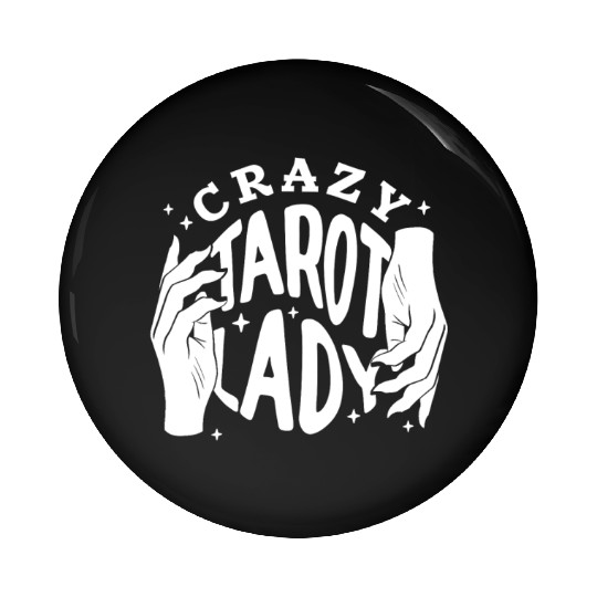 Divination Crazy Tarot Lady Crystal Ball Tarot Pin Buttons