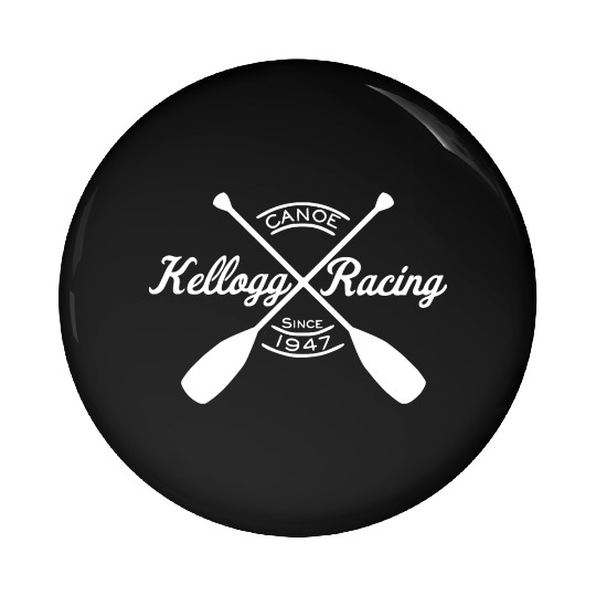 Kellogg Canoe Racing -WHITE Pin Buttons