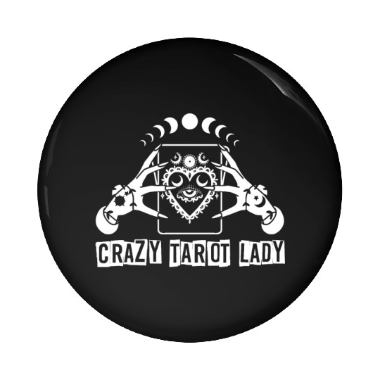 Divination Crazy Tarot Lady Crystal Ball Tarot Pin Buttons