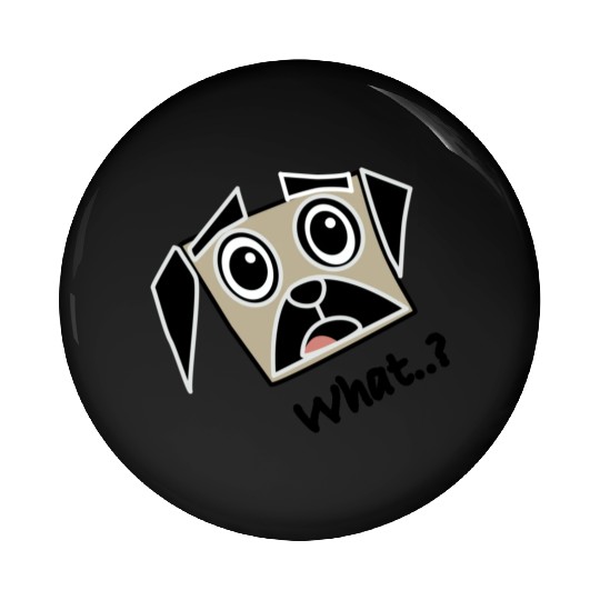 Surprised pug Pin Buttons