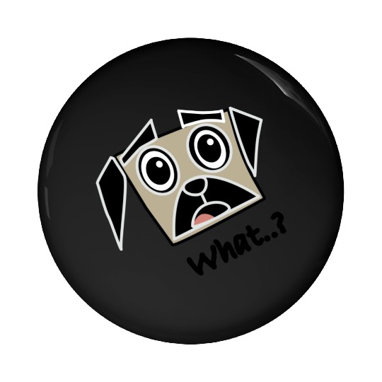Surprised pug Pin Buttons