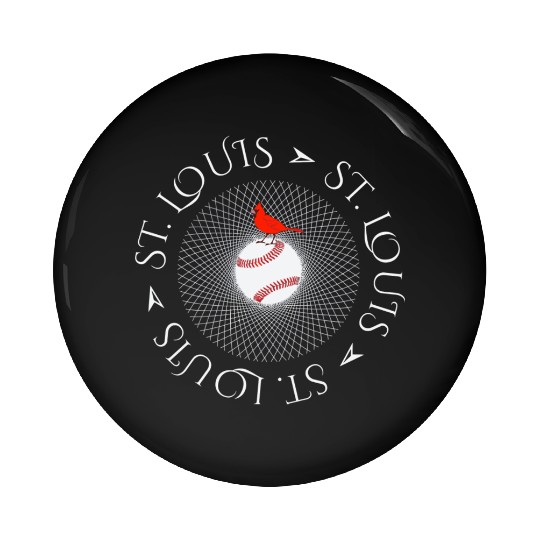 Saint Louis Red Cardinal Circle Font 2019 Pin Buttons