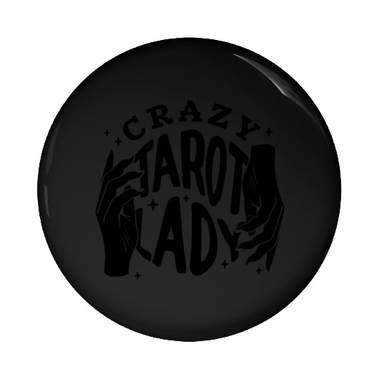 Divination Crazy Tarot Lady Crystal Ball Tarot Pin Buttons