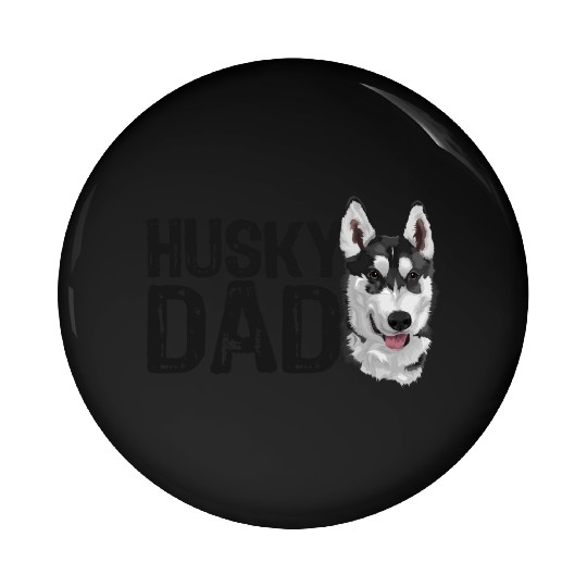 HUSKY DAD Pin Buttons