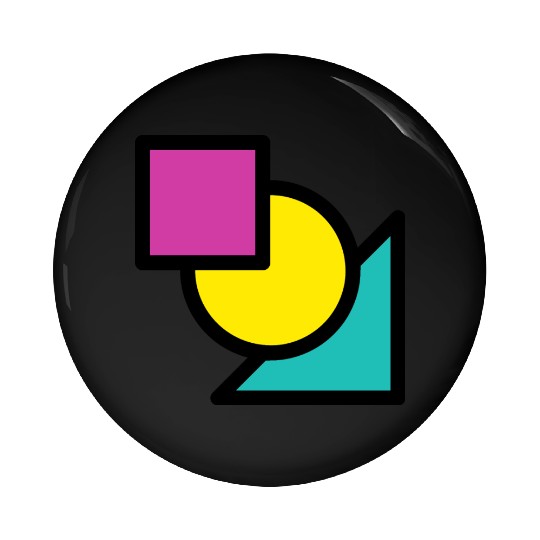 Geometry Triangle Rectangle Circle Pin Buttons