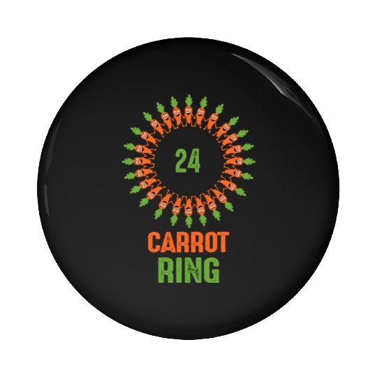 24 Carrot Ring Original and Clever vegetable pun Pin Buttons