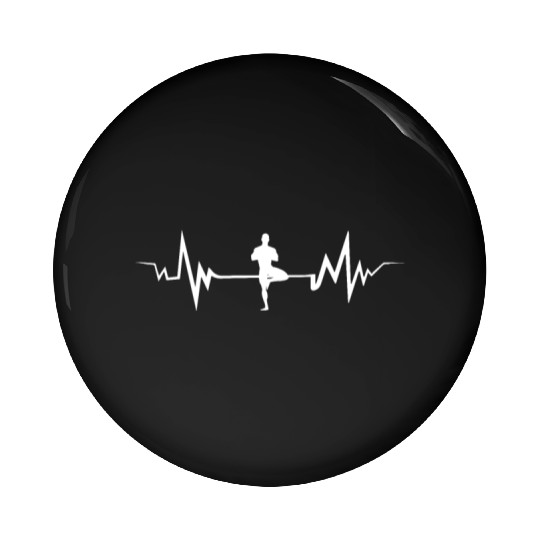 My Yoga Heart Beat Pin Buttons Heartbeat