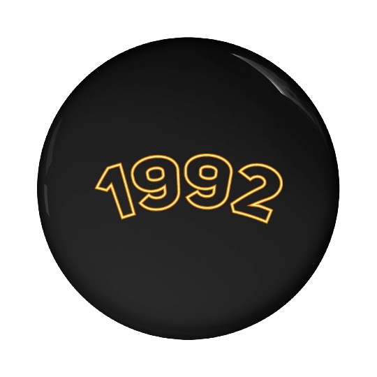 Year 1992 Yellow Simple Pin Buttons