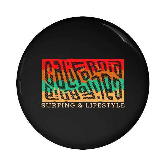 California Surfing and Lifestyle Pin Buttons