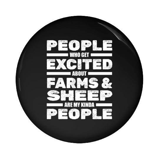 Sheep Farming Lamb Farmer Pin Buttons