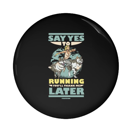 Run jogging sport race training gift Pin Buttons