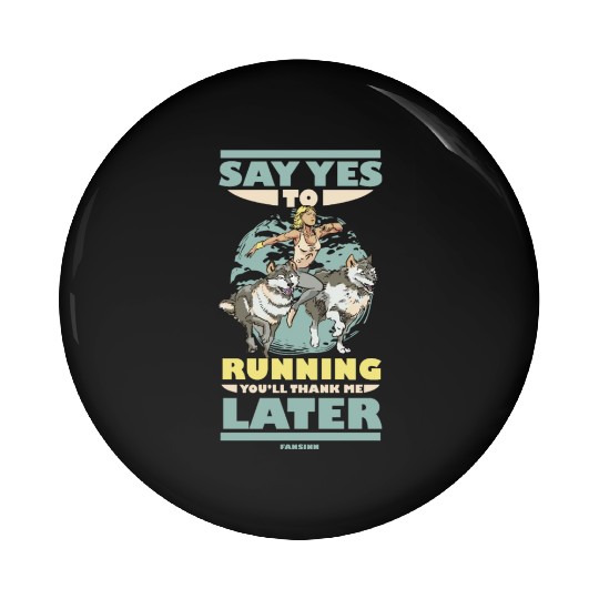 Run jogging sport race training gift Pin Buttons