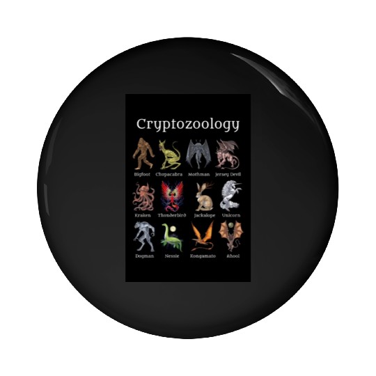 Cryptozoology Cryptid Creatures Pin Buttons
