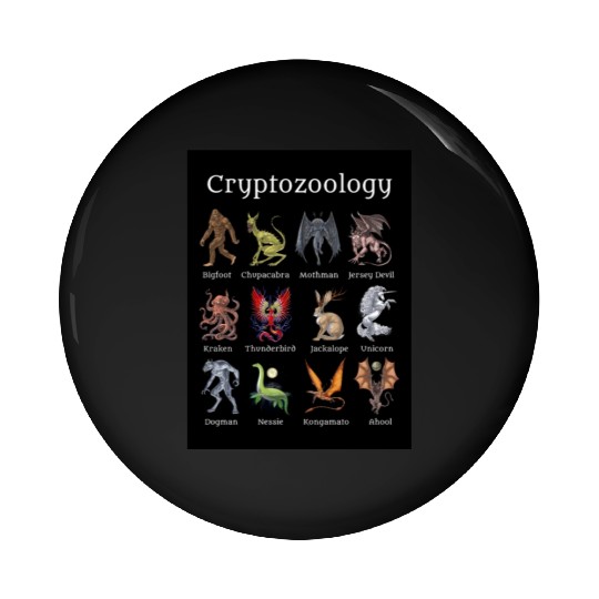 Cryptozoology Cryptid Creatures Pin Buttons