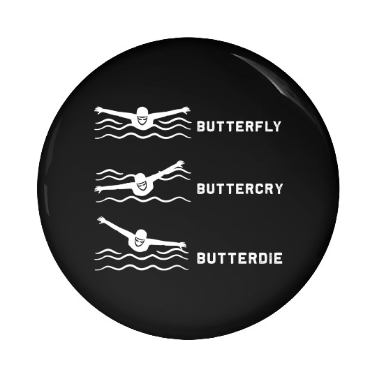Swimmer Butterfly Swim Swimming Pin Buttons