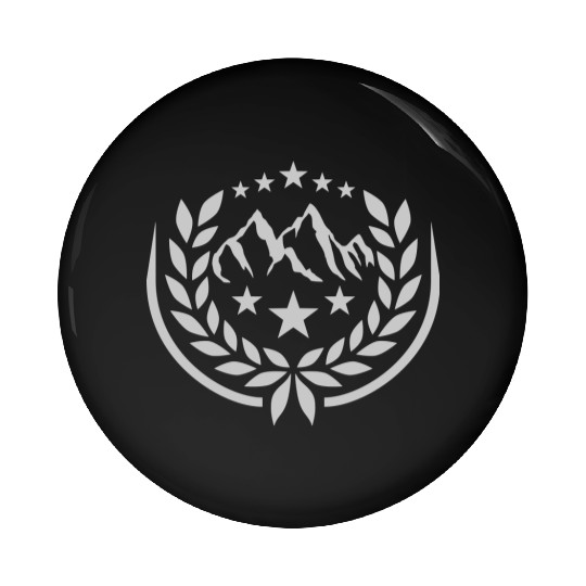 Stars laurel wreath mountains Pin Buttons