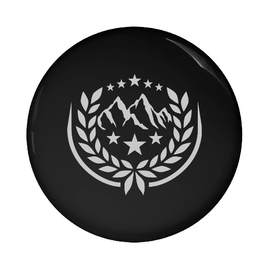 Stars laurel wreath mountains Pin Buttons
